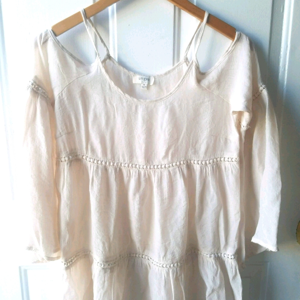 Umgee sheer ivory top